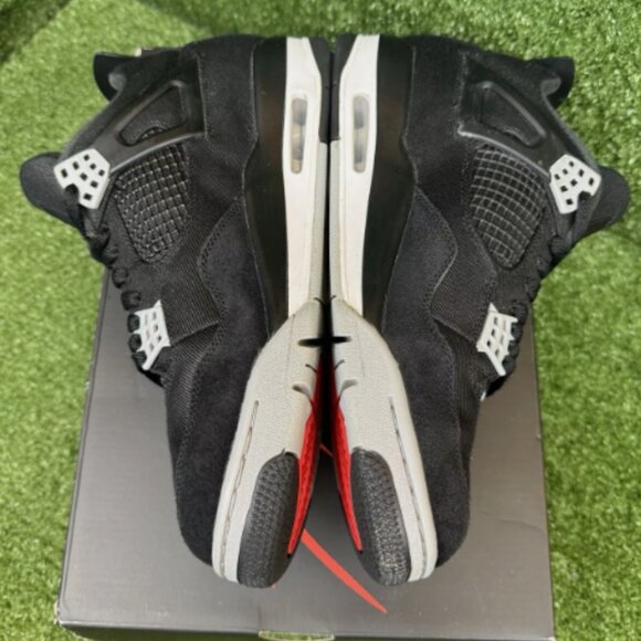 Nike Air Jordan 4 Retro Black Canvas - Picture 6 of 7